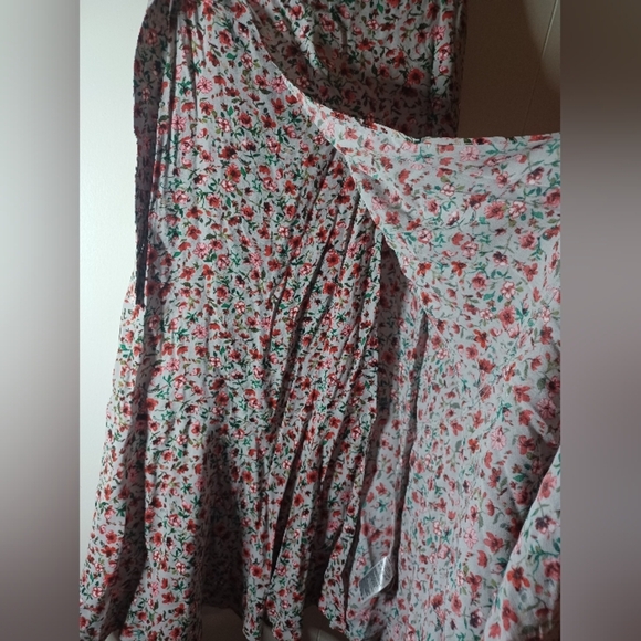 Banana Republic Red and Pink Smocked Pencil Maxi Skirt - Picture 3 of 10